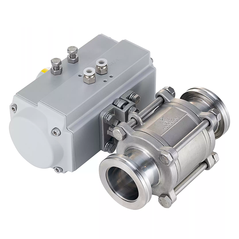 Stainless Steel Pneumatic 3-piece vacuum ball valves